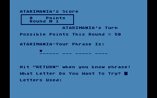 Phrase Challenger atari screenshot